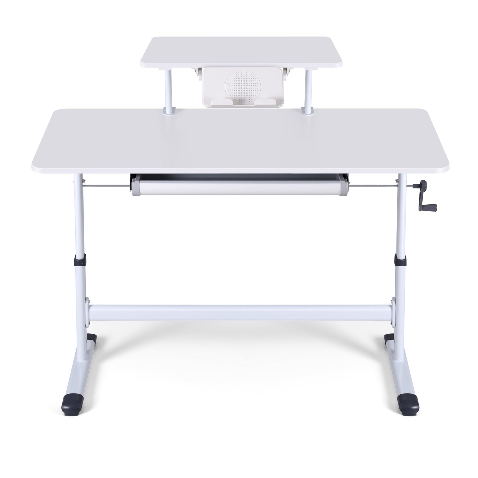 Manual Standing Desk Height Adjustable Workstation Computer Desks Study 120CM White