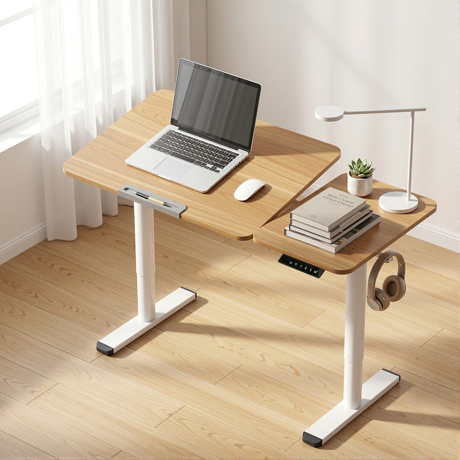 Electric Standing Desk Height Adjustable Sit Stand Desk Tilting Top