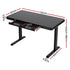 Standing Desk Motorised Tempered Glass Top Electric Black 120CM