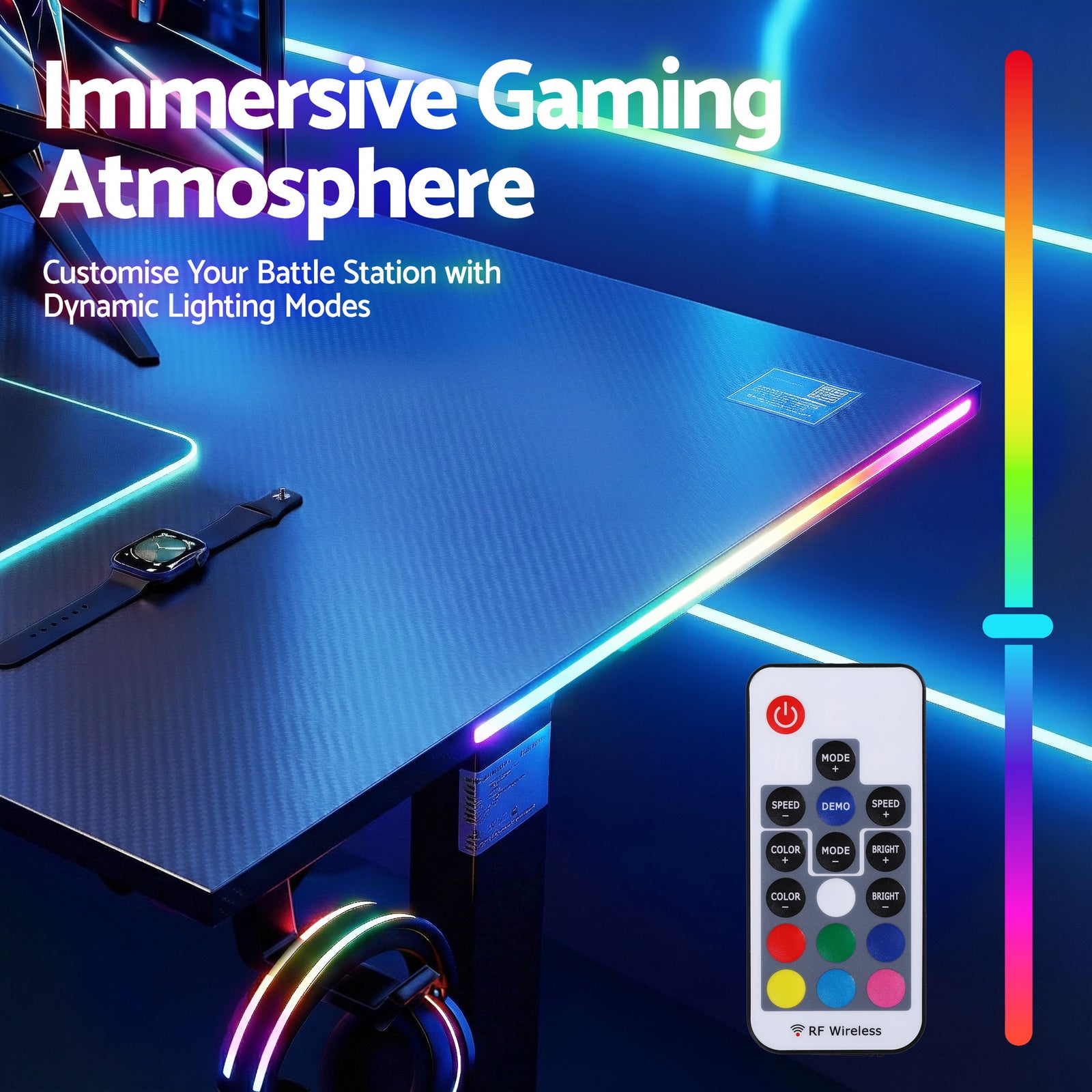 Electric Standing Desk Height Adjustable Gaming Desk Home Office 140cm