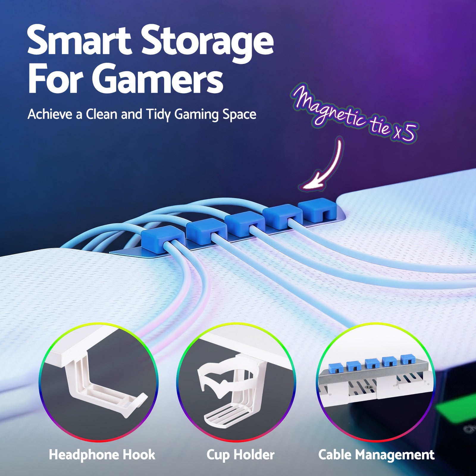 Electric Standing Desk Height Adjustable Gaming Desk Home Office 140cm