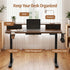 Artiss Electric Standing Desk 120cm Sit Stand Desk with Drawers Rustic Brown