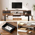 Artiss Electric Standing Desk 120cm Sit Stand Desk with Drawers Rustic Brown