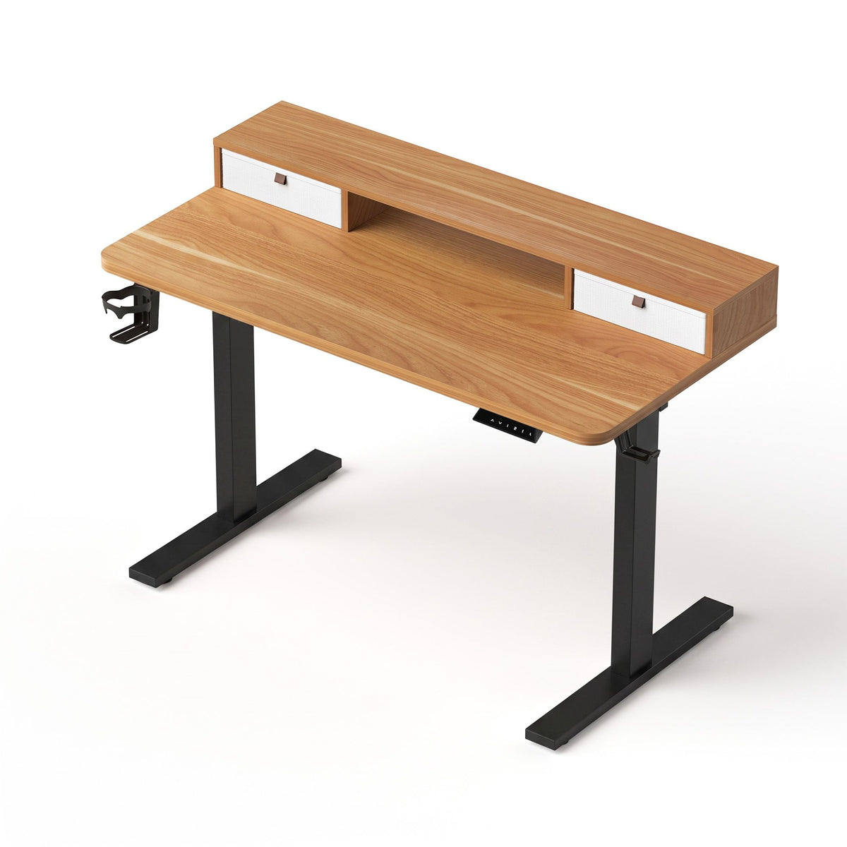 Artiss Electric Standing Desk 120cm Height Adjustable Sit Stand Desk Drawers Oak