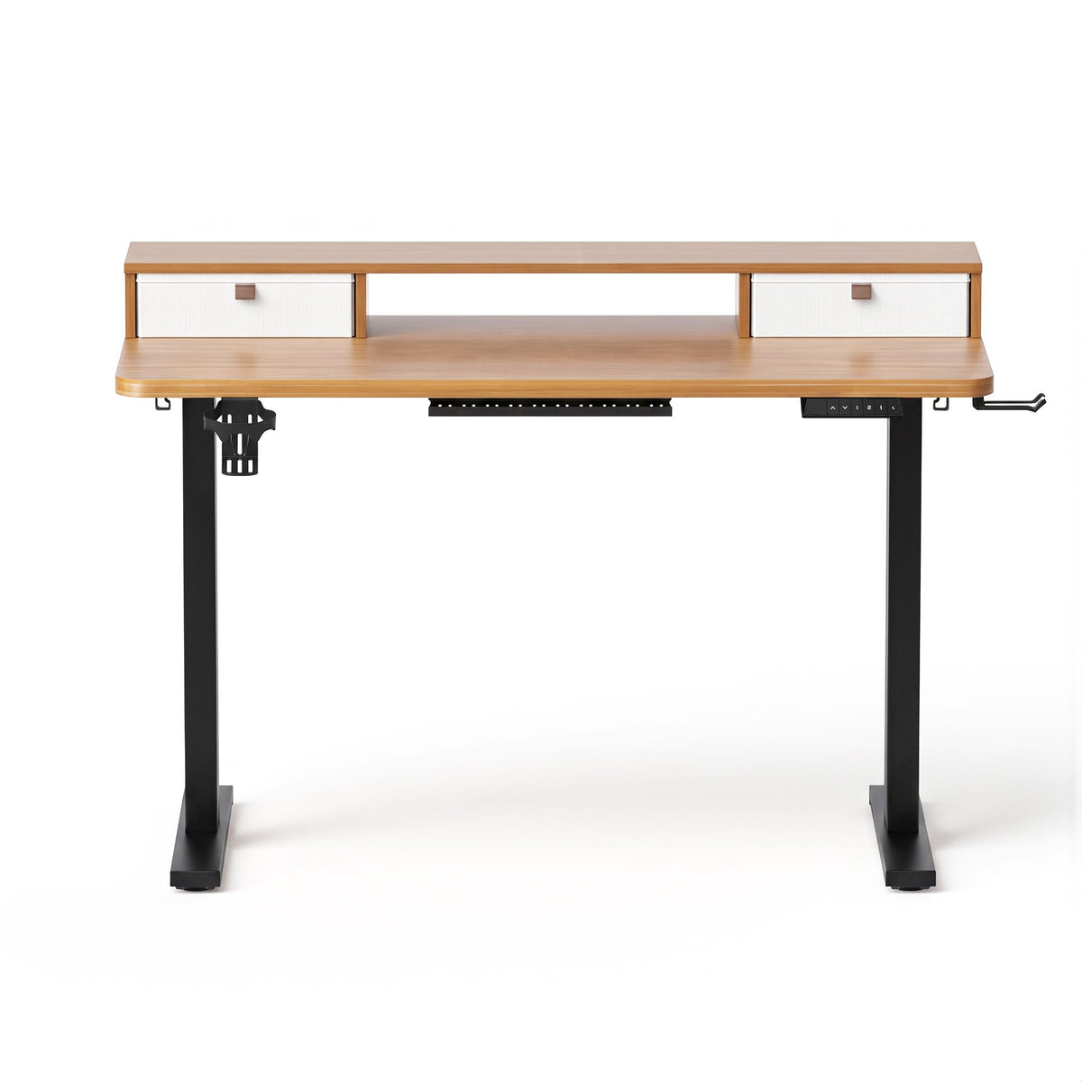 Artiss Electric Standing Desk 120cm Height Adjustable Sit Stand Desk Drawers Oak