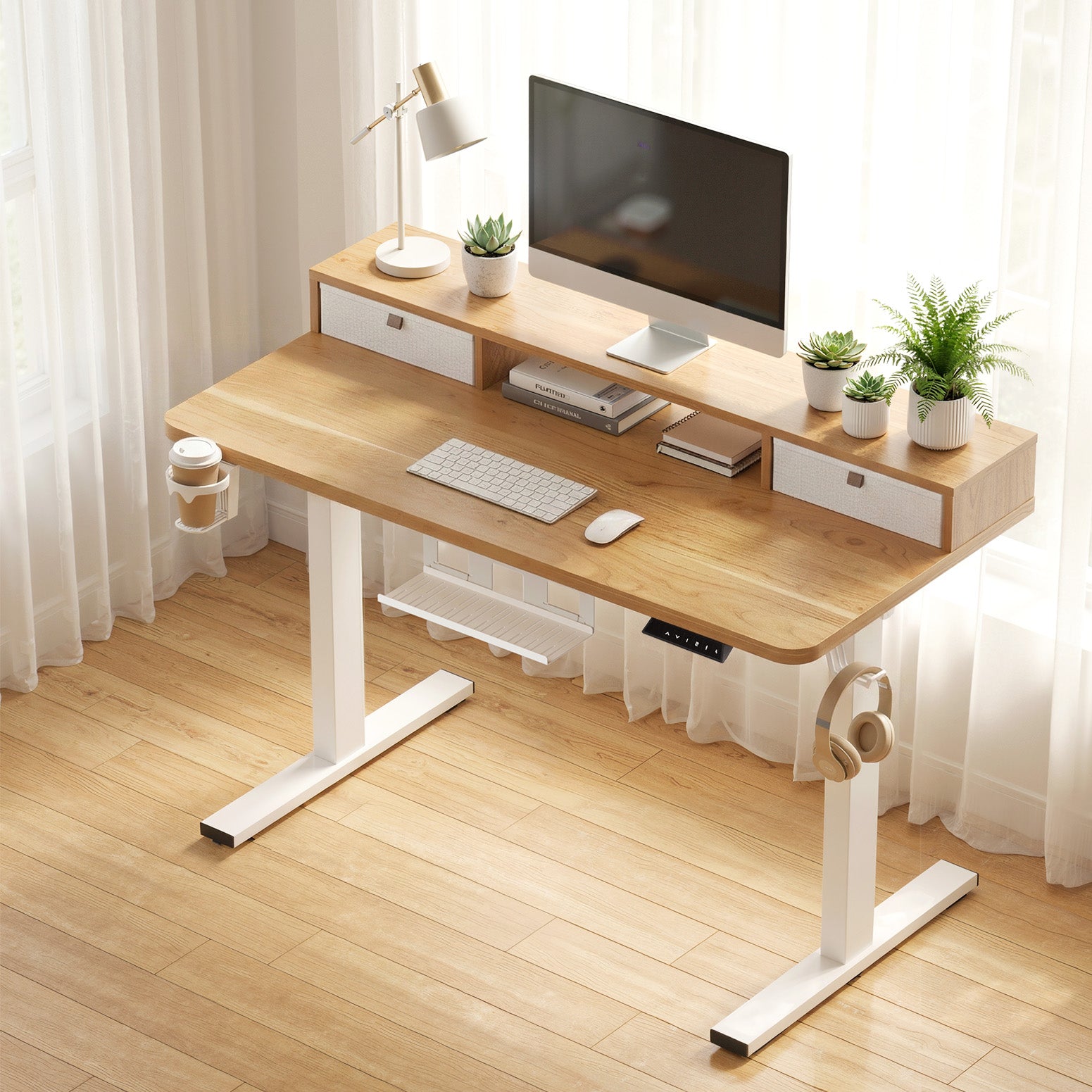 Electric Standing Desk Height Adjustable Sit Stand Desk Home Office
