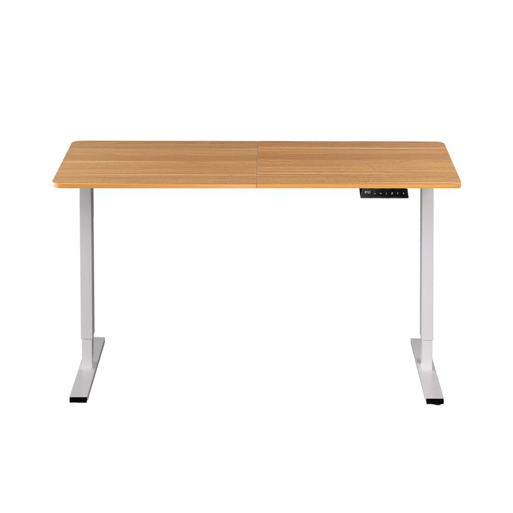 Standing Desk Height Adjustable 140cm Ergonomic Office Desk Oak