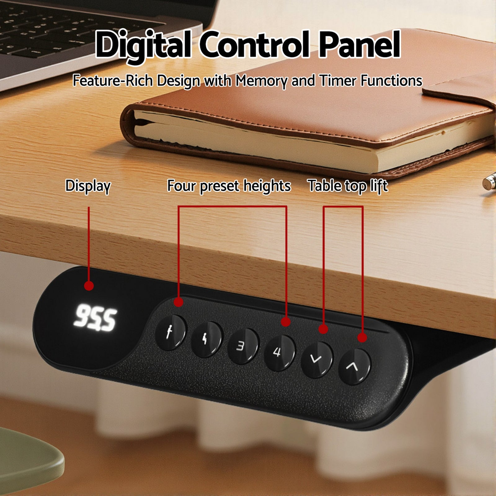 L-Shape Electric Standing Desk Sit Stand Up Height Adjustable Motorised