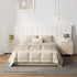 Bed Frame Headboard Double Queen King White Boucle