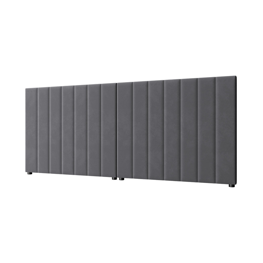 Bed Frame Headboard Double Queen King Size Grey Velvet