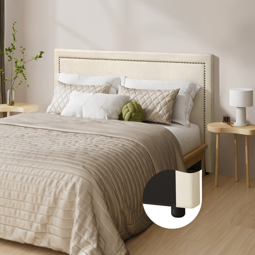 Double Size Bed Headboard Bedhead Beige