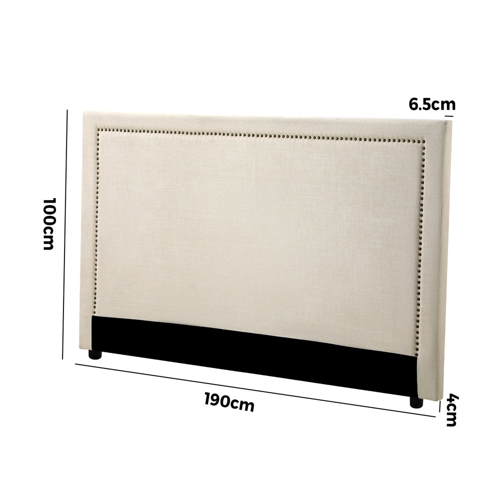 King Size Bed Headboard Bedhead Beige