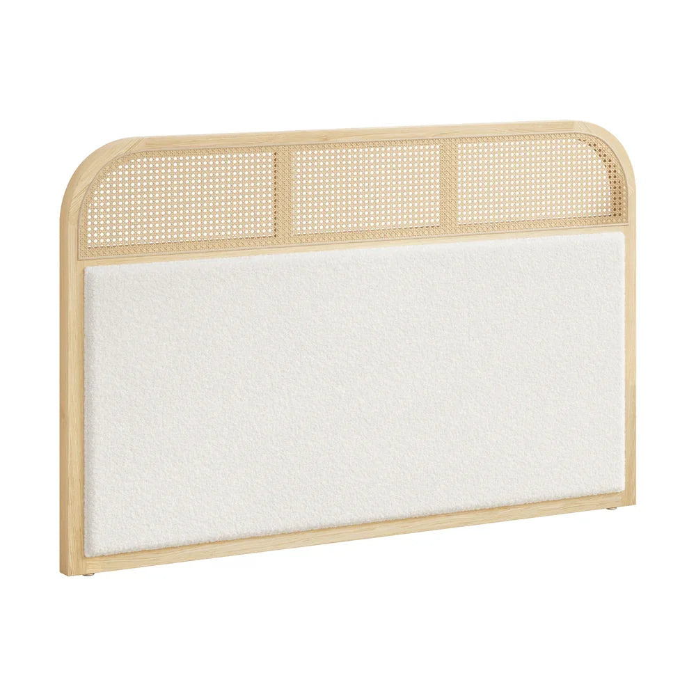 Bed Head Headboard Queen Size Rattan Bedboard Natural