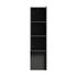 Headboard Double Size Bedhead with Storage Shelves Black