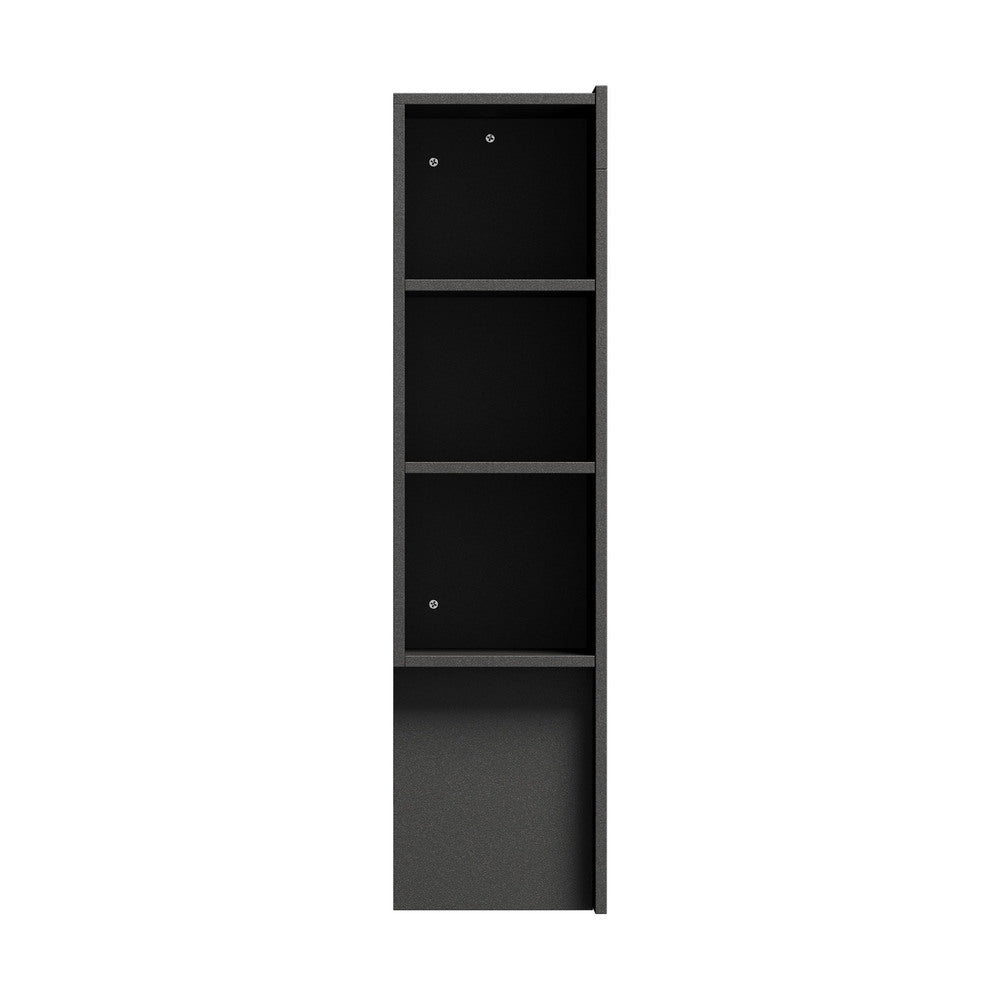 Headboard King Size Bedhead with Storage Shelves Black