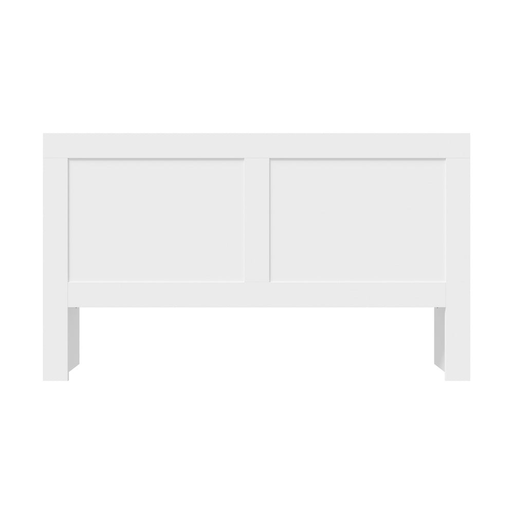 Bed Head with Shelves King Size White