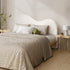 Bed Head King Size Headboard Boucle Fabric White