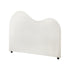 Bed Head King Single Headboard Boucle Fabric White