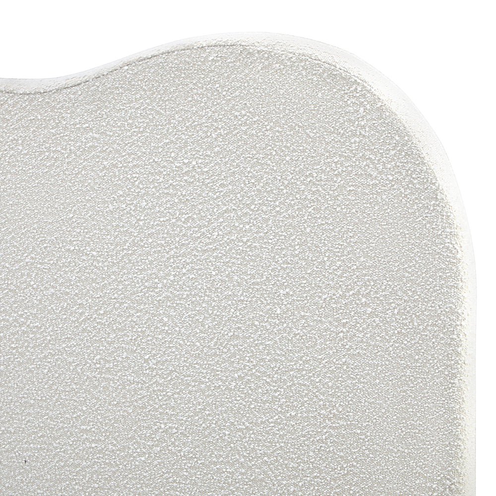 Bed Head Queen Size Headboard Boucle Fabric White