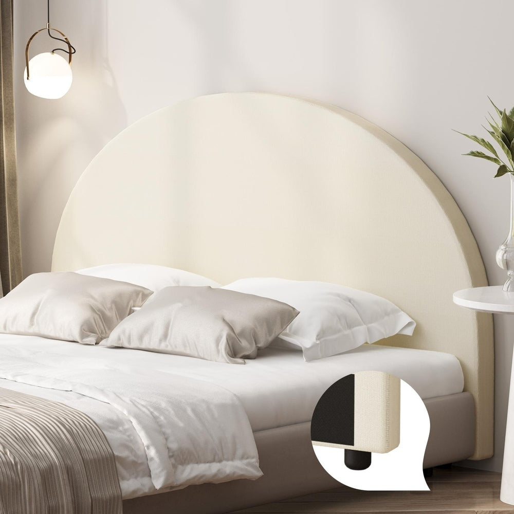 Bed Head King Size Headboard Fabric Beige