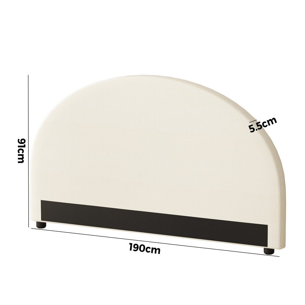 Bed Head King Size Headboard Fabric Beige