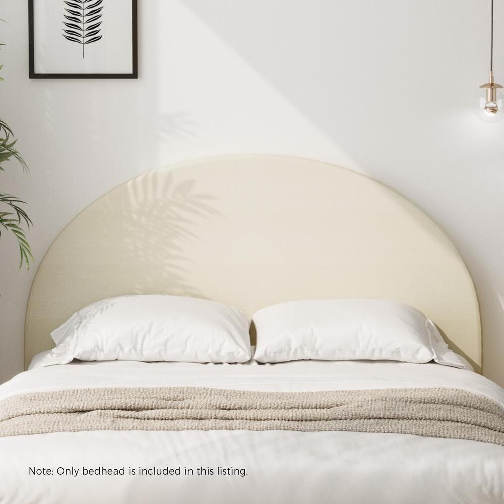 Bed Head King Size Headboard Fabric Beige