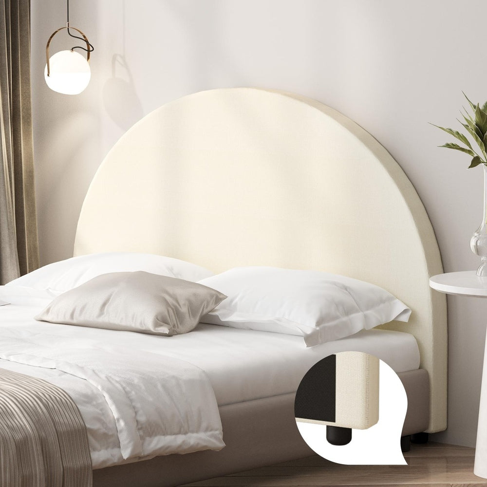 Bed Head King Single Headboard Fabric Beige