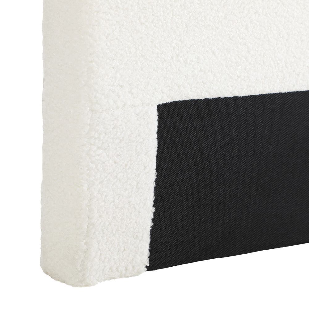 Bed Head Single Size Headboard Boucle White