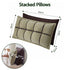 Headboard Pillow Double-Layer Storage Wedge Reading Backrest Double Set