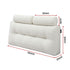 Giselle wedge pillow headboard with non-flattening shredded foam core, perfect for dorm reading or sofa lap desk, 330g corduroy cover, side pockets, Double