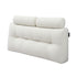 Giselle wedge pillow headboard with non-flattening shredded foam core, perfect for dorm reading or sofa lap desk, 330g corduroy cover, side pockets, Double