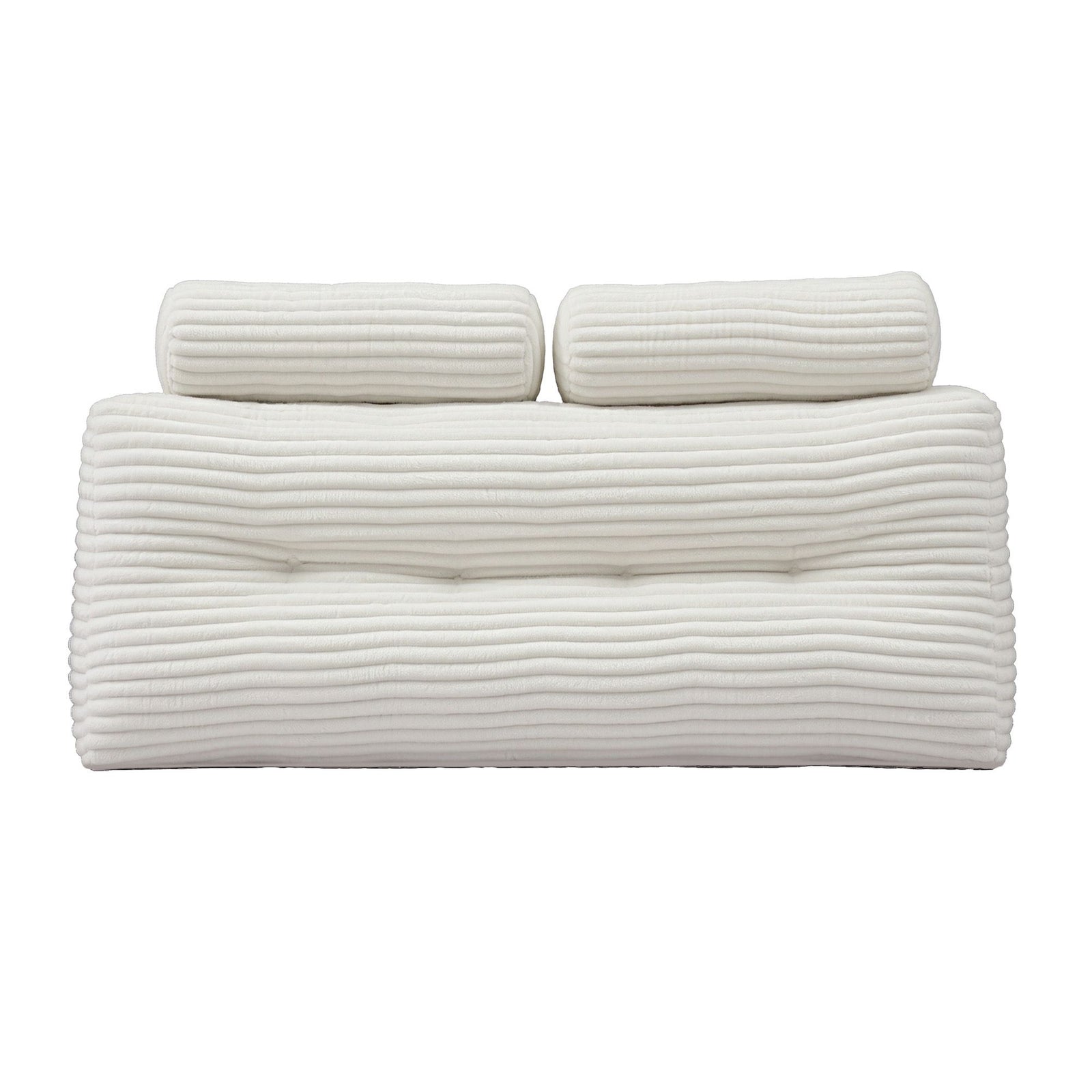 Giselle wedge pillow headboard with non-flattening shredded foam core, perfect for dorm reading or sofa lap desk, 330g corduroy cover, side pockets, Double