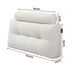 Giselle wedge pillow headboard with non-flattening shredded foam core, perfect for dorm reading or sofa lap desk, 330g corduroy cover, side pockets, King Single