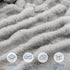 Giselle Wedge Pillow Headboard, Easy Wash Zipper Cover & Anti-Flat Foam, Couch Lumbar Support for Dorm Readers, 340g Faux Rabbit Fur with Dual Pockets, Double