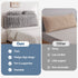 Giselle Wedge Pillow Headboard, Easy Wash Zipper Cover & Anti-Flat Foam, Couch Lumbar Support for Dorm Readers, 340g Faux Rabbit Fur with Dual Pockets, Double