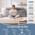 Giselle Wedge Pillow Headboard, Easy Wash Zipper Cover & Anti-Flat Foam, Couch Lumbar Support for Dorm Readers, 340g Faux Rabbit Fur with Dual Pockets, Double