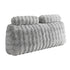 Giselle Wedge Pillow Headboard, Easy Wash Zipper Cover & Anti-Flat Foam, Couch Lumbar Support for Dorm Readers, 340g Faux Rabbit Fur with Dual Pockets, Double