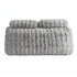 Giselle Wedge Pillow Headboard, Easy Wash Zipper Cover & Anti-Flat Foam, Couch Lumbar Support for Dorm Readers, 340g Faux Rabbit Fur with Dual Pockets, Double