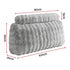 Giselle Wedge Pillow Headboard, Easy Wash Zipper Cover & Anti-Flat Foam, Couch Lumbar Support for Dorm Readers, 340g Faux Rabbit Fur with Dual Pockets, King Single