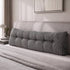 Giselle Headboard Pillow for Sitting in Bed, Upgraded Shredded Foam Reading Wedge Cushion for Lumbar Support, 320g Corduroy Backrest with Side Pockets for Dorm Daybed, King