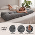 Giselle Headboard Pillow for Sitting in Bed, Upgraded Shredded Foam Reading Wedge Cushion for Lumbar Support, 320g Corduroy Backrest with Side Pockets for Dorm Daybed, King