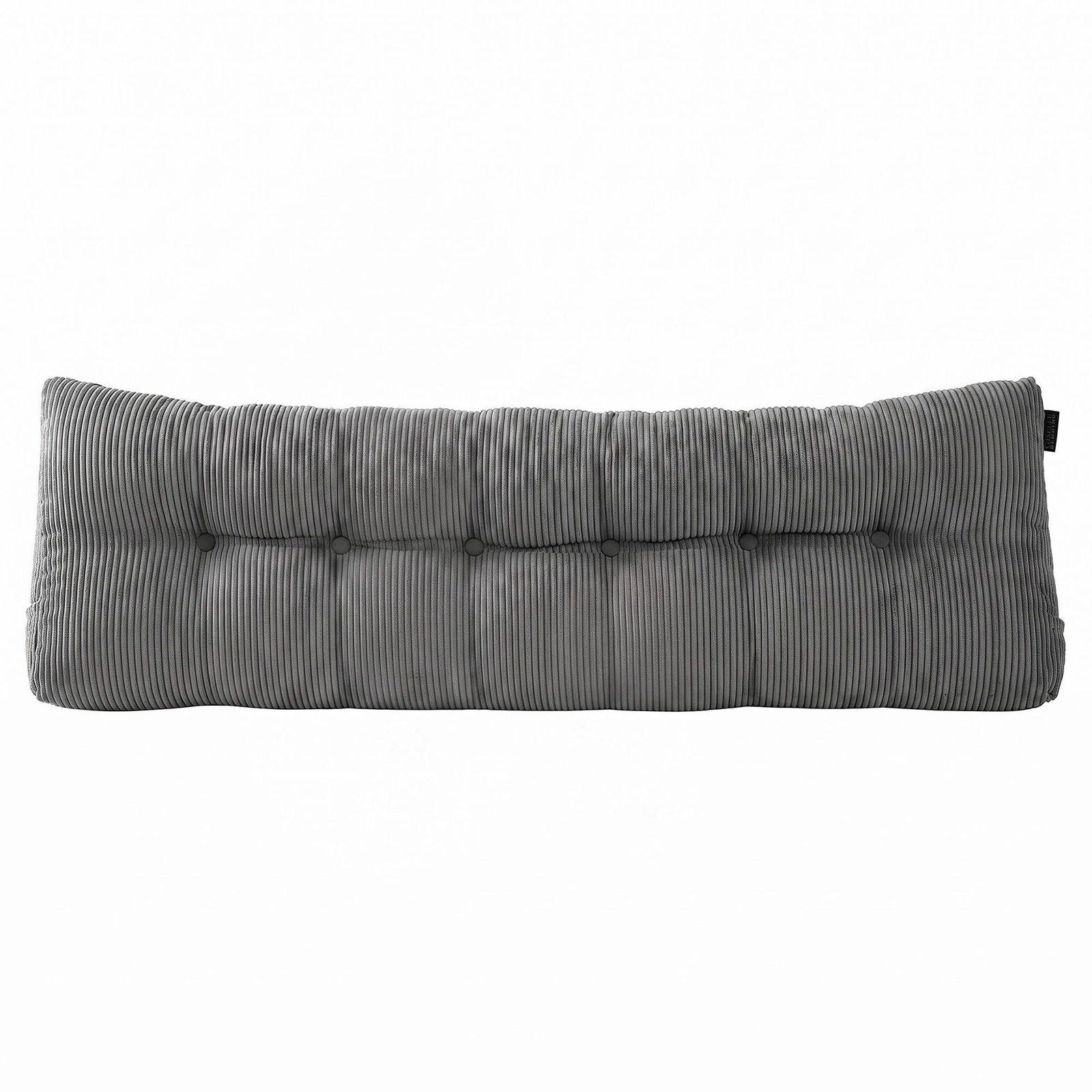 Giselle Headboard Pillow for Sitting in Bed, Upgraded Shredded Foam Reading Wedge Cushion for Lumbar Support, 320g Corduroy Backrest with Side Pockets for Dorm Daybed, King
