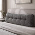 Giselle Headboard Pillow for Sitting in Bed, Upgraded Shredded Foam Reading Wedge Cushion for Lumbar Support, 320g Corduroy Backrest with Side Pockets for Dorm Daybed, Queen