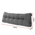 Giselle Headboard Pillow for Sitting in Bed, Upgraded Shredded Foam Reading Wedge Cushion for Lumbar Support, 320g Corduroy Backrest with Side Pockets for Dorm Daybed, Queen