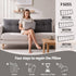 Giselle Headboard Pillow for Sitting in Bed, Upgraded Shredded Foam Reading Wedge Cushion for Lumbar Support, 320g Corduroy Backrest with Side Pockets for Dorm Daybed, Queen