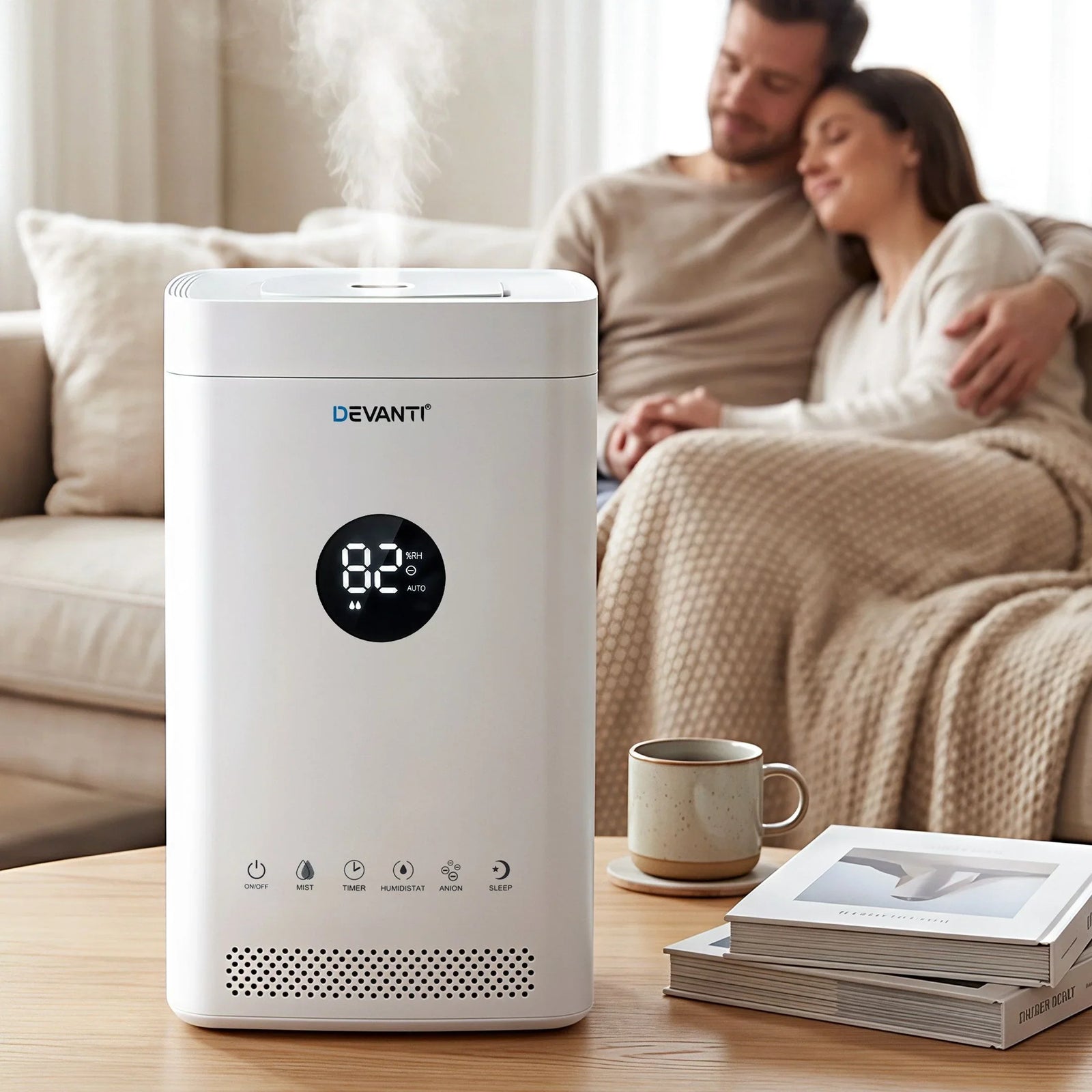 Ultrasonic Humidifier 3.5L – Cool Mist, Auto Humidity, Ioniser, Sleep Mode