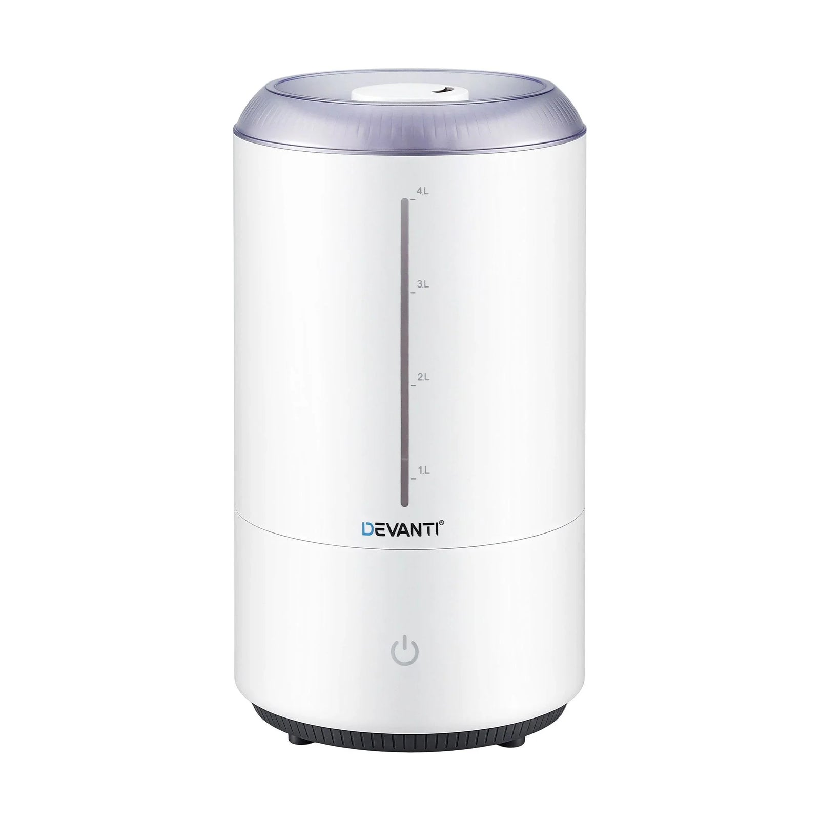 Ultrasonic Humidifier 4L – Aroma Diffuser, Top Fill, 360° Nozzle, White
