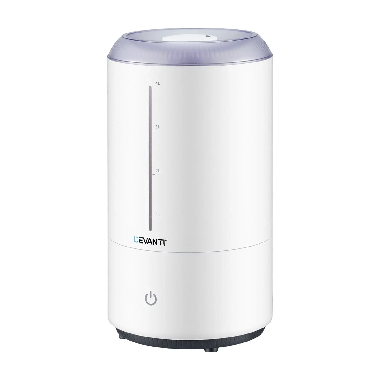 Ultrasonic Humidifier 4L – Aroma Diffuser, Top Fill, 360° Nozzle, White