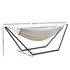 Hammock with Stand Steel Frame Outdoor Indoor Cotton Polyester 150kg Capacity