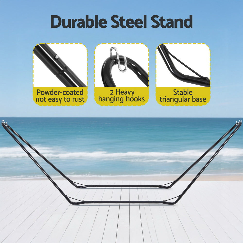 Hammock Bed Stand Steel Frame Outdoor Garden